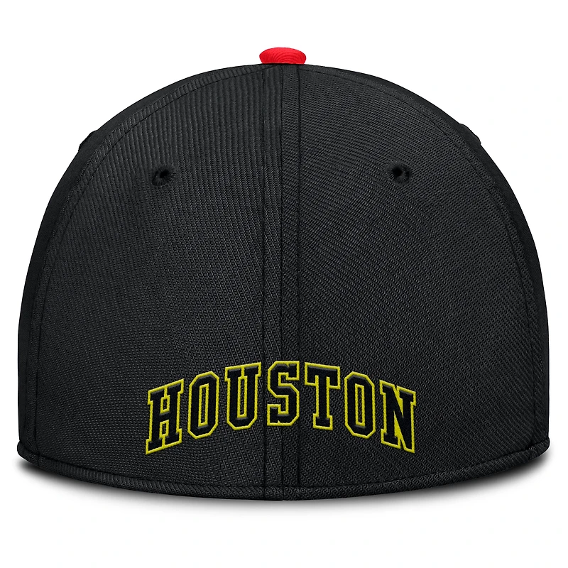 Casquette Nike Houston Astros Neon 90s Rise SwooshFlex pour homme, cramoisi/noir