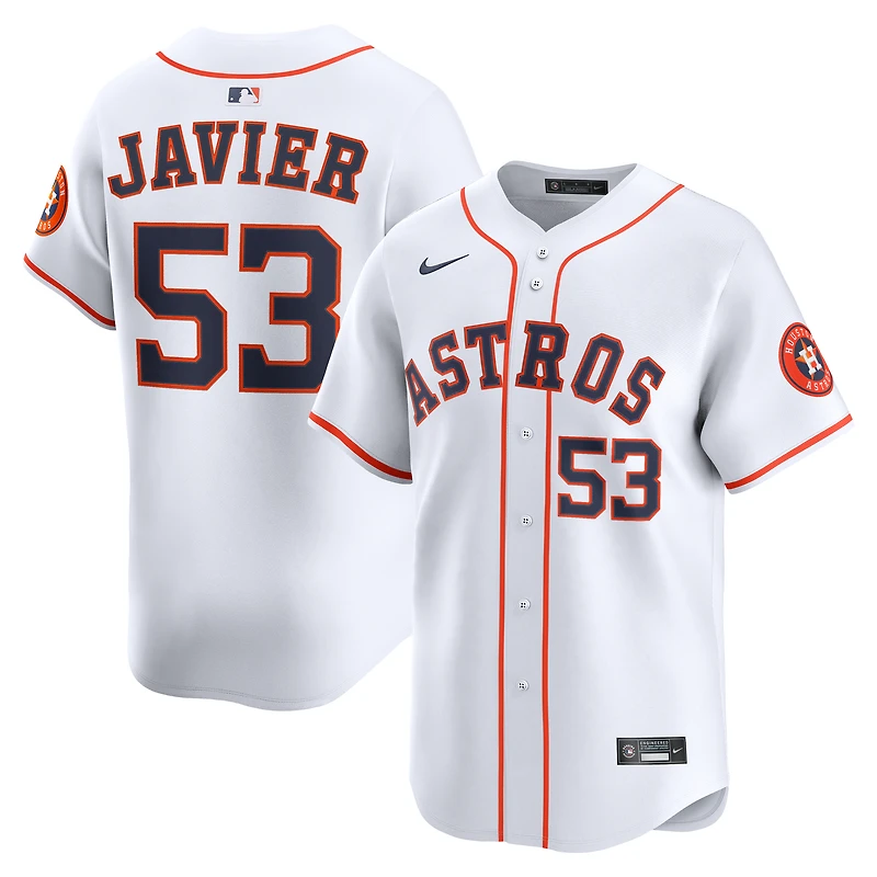 Maillot Nike Cristian Javier pour homme, édition limitée, blanc, Houston Astros