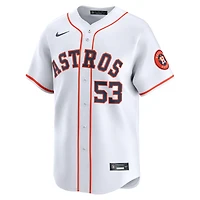Men's Nike Cristian Javier White Houston Astros Home Limited Player Jersey