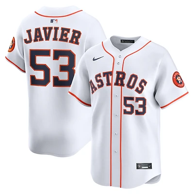 Men's Nike Cristian Javier White Houston Astros Home Limited Player Jersey