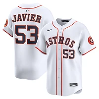 Men's Nike Cristian Javier White Houston Astros Home Limited Player Jersey