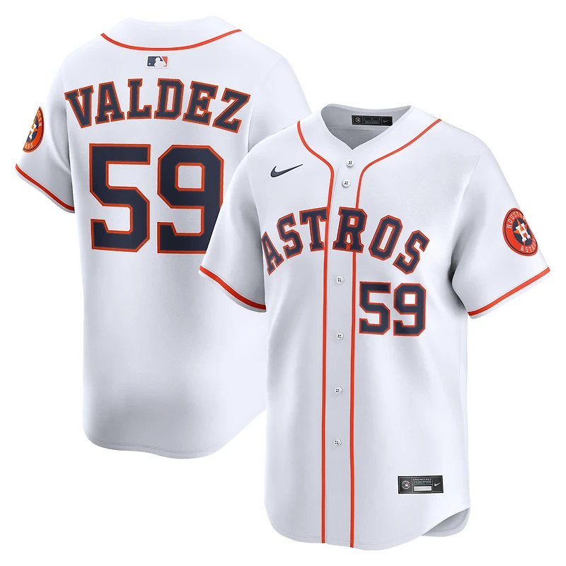 Maillot Nike Framber Valdez blanc pour homme des Astros de Houston, édition limitée