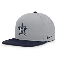 Men's Nike Gray/Navy Houston Astros Primetime Pro Dri-FIT Snapback Hat