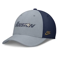 Casquette Nike Performance Flex gris/bleu marine Houston Astros Rise Swoosh pour homme