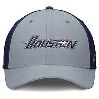 Casquette Nike Performance Flex gris/bleu marine Houston Astros Rise Swoosh pour homme