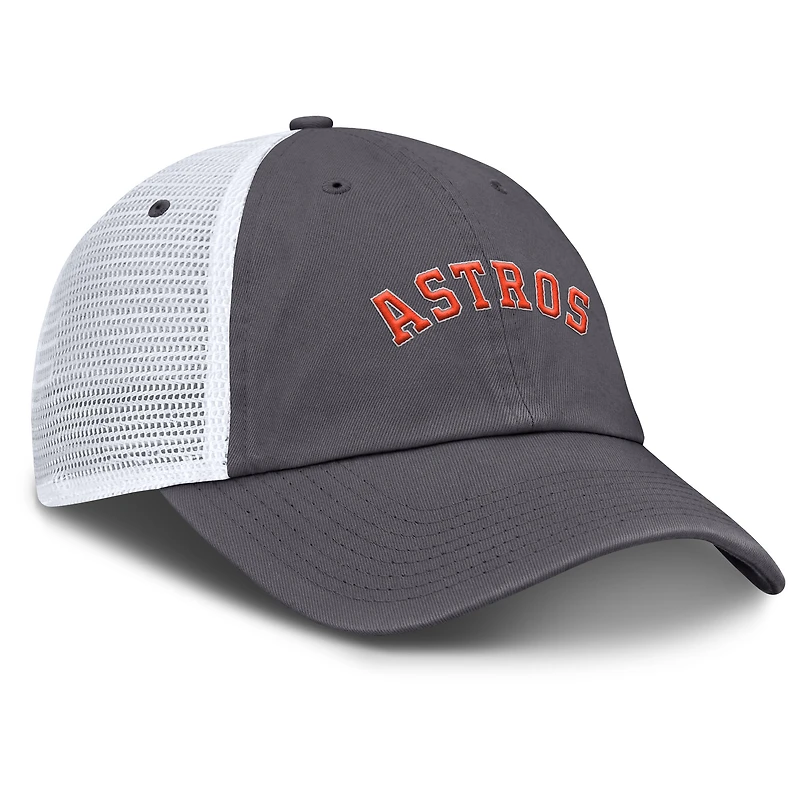 Men's Nike Gray Houston Astros Wordmark Club Adjustable Trucker Hat