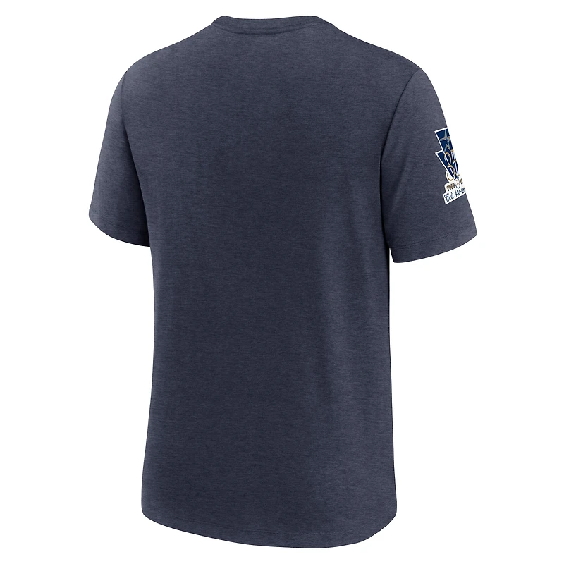 T-shirt Nike bleu marine chiné pour homme des Astros de Houston, collection Cooperstown, Eras Tri-Blend