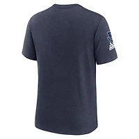 T-shirt Nike bleu marine chiné pour homme des Astros de Houston, collection Cooperstown, Eras Tri-Blend