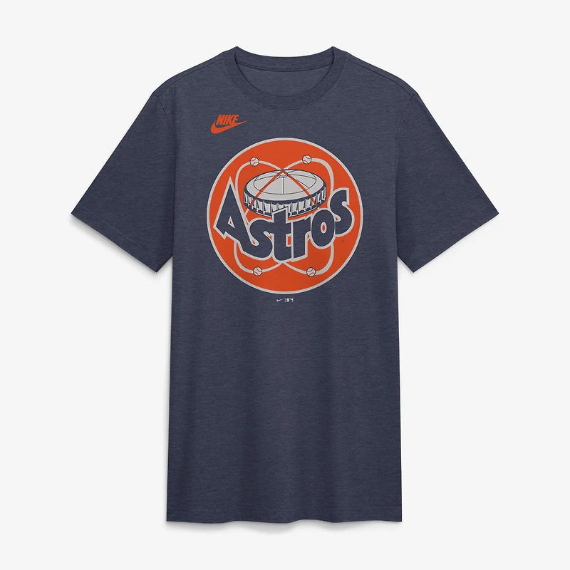 T-shirt Nike Heather Navy Houston Astros Cooperstown Logo Tri-Blend pour homme