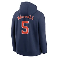 Sweat à capuche Nike Jeff Bagwell bleu marine pour homme, joueur retraité des Astros de Houston, avec nom et numéro du club
