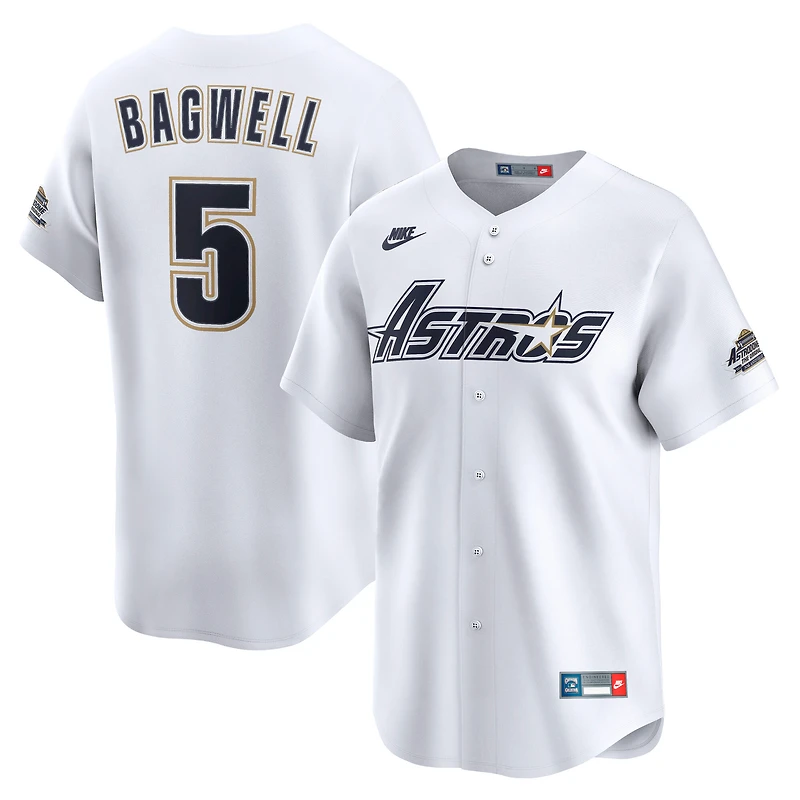 Men's Nike Jeff Bagwell White Houston Astros Throwback Cooperstown Collection Limited Jersey