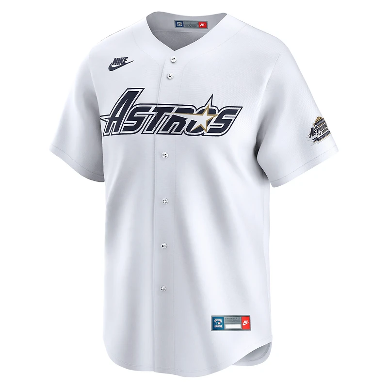 Maillot Nike Jeff Bagwell blanc pour homme des Astros de Houston, collection rétro Cooperstown limitée
