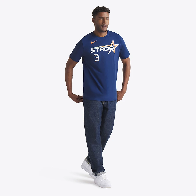T-shirt Nike Jeremy Peña bleu marine Houston Astros 2025 City Connect Fuse avec nom et numéro