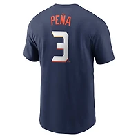 T-shirt Nike Jeremy Peña bleu marine Houston Astros 2025 City Connect Fuse avec nom et numéro