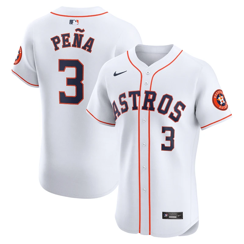 Maillot domicile Elite Nike Jeremy Peña blanc des Astros de Houston pour homme