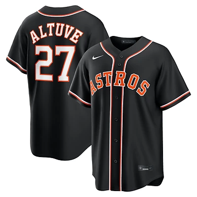 Maillot réplique Nike Jose Altuve Houston Astros pour homme, noir.