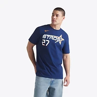 T-shirt Nike Jose Altuve bleu marine Houston Astros 2025 City Connect Fuse avec nom et numéro