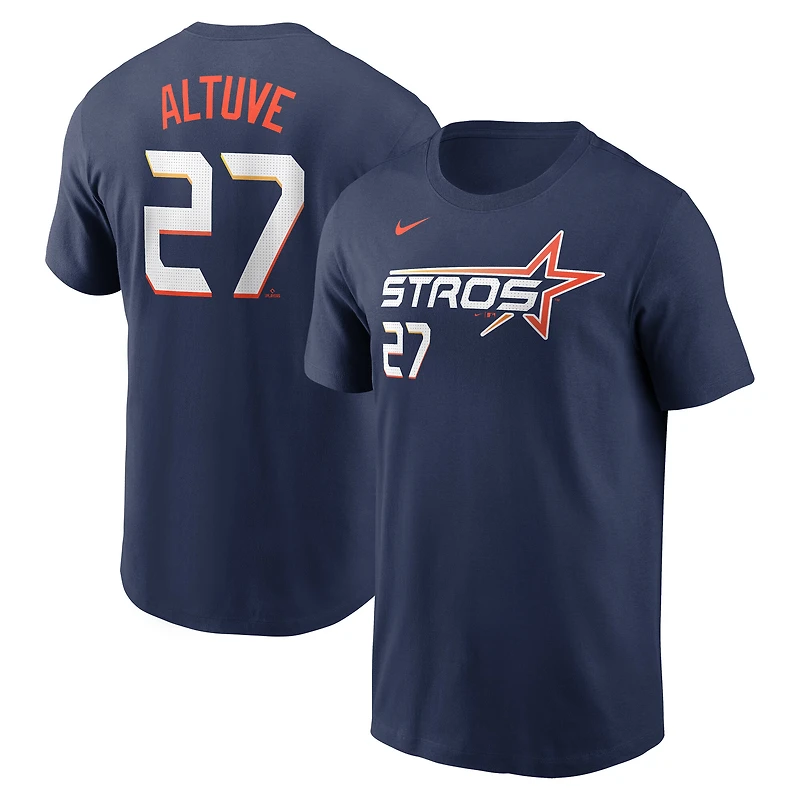 Men's Nike Jose Altuve Navy Houston Astros 2025 City Connect Fuse Name & Number T-Shirt
