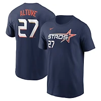 Men's Nike Jose Altuve Navy Houston Astros 2025 City Connect Fuse Name & Number T-Shirt