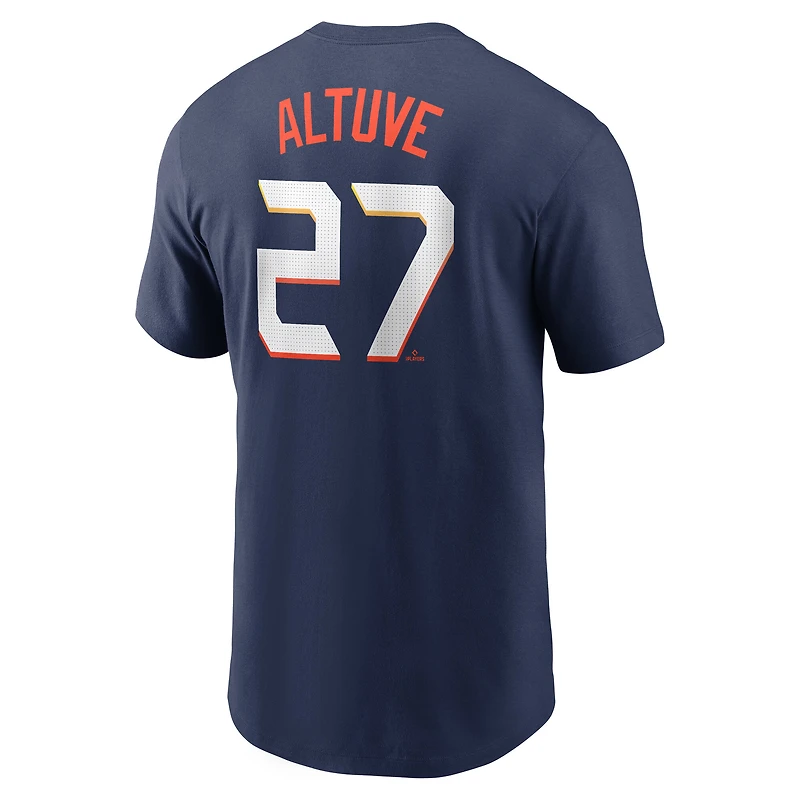 Men's Nike Jose Altuve Navy Houston Astros 2025 City Connect Fuse Name & Number T-Shirt
