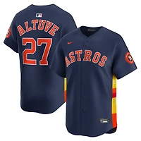 Maillot de joueur alternatif Nike Jose Altuve bleu marine Houston Astros pour homme
