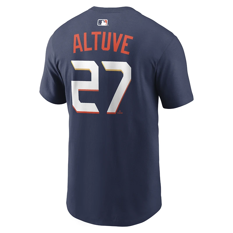 Men's Nike Jose Altuve Navy Houston Astros City Connect Name & Number T-Shirt