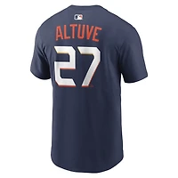 Men's Nike Jose Altuve Navy Houston Astros City Connect Name & Number T-Shirt