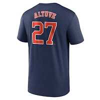 T-shirt Nike Jose Altuve bleu marine pour homme, avec nom et numéro de légende des Astros Houston