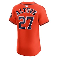 Maillot de joueur alternatif d'élite Nike orange José Altuve des Astros Houston pour homme