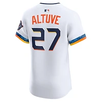Men's Nike Jose Altuve White Houston Astros 2025 City Connect Elite Player Jersey