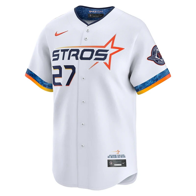 Men's Nike Jose Altuve White Houston Astros 2025 City Connect Limited Player Jersey
