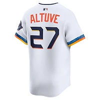 Maillot Nike Jose Altuve blanc Houston Astros 2025 City Connect Limited Player pour homme