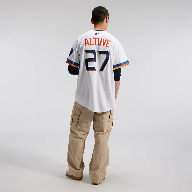 Men's Nike Jose Altuve White Houston Astros 2025 City Connect Limited Player Jersey