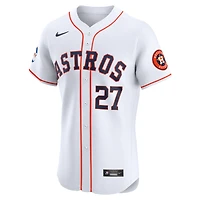 Men's Nike Jose Altuve White Houston Astros Home Elite Sponsor Patch Player Jersey