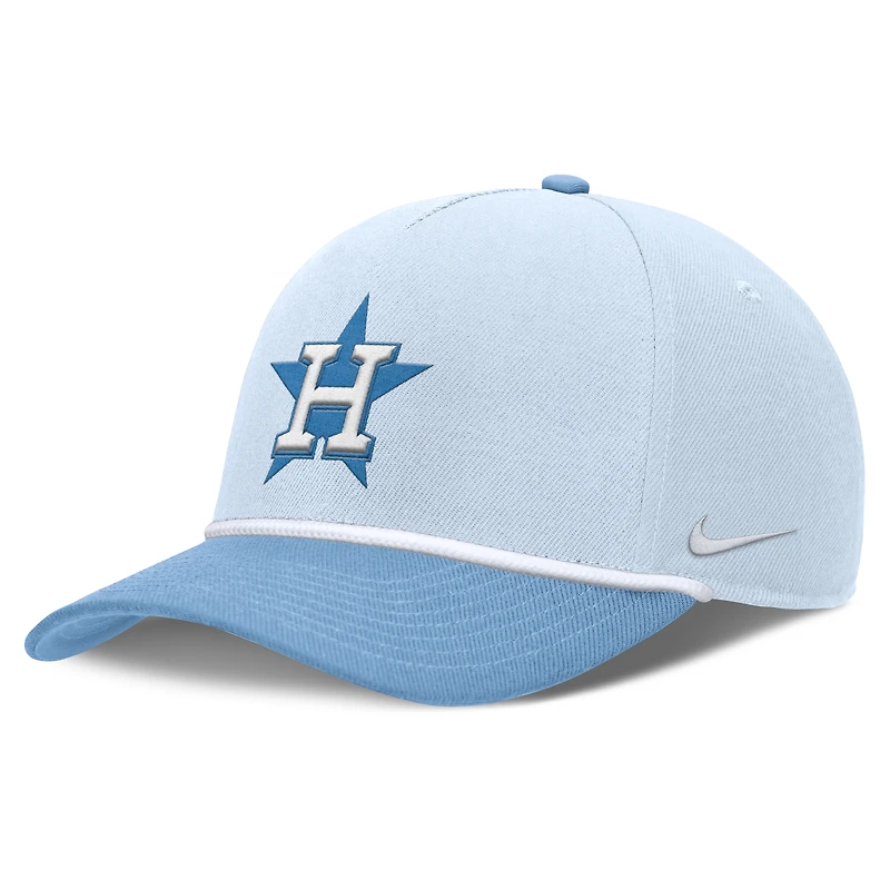 Casquette ajustable Nike Rise Dri-Fit bleu clair pour homme des Astros de Houston