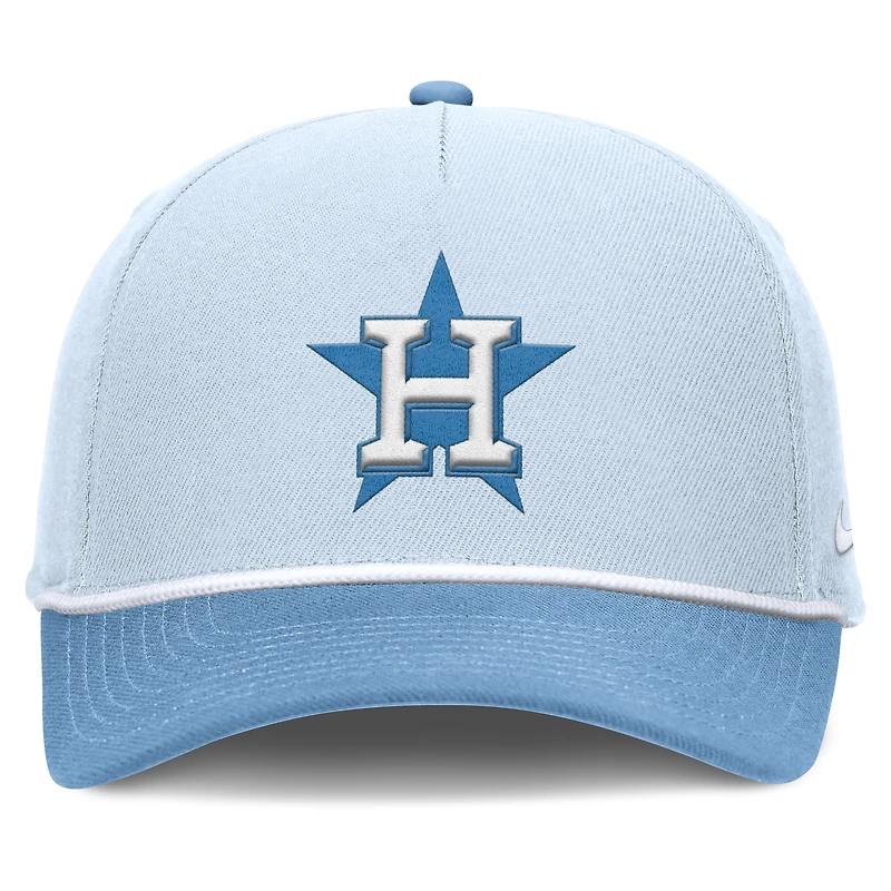 Casquette ajustable Nike Rise Dri-Fit bleu clair pour homme des Astros de Houston