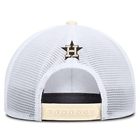 Casquette trucker ajustable Nike Houston Astros Rise Dri-FIT naturelle/blanche pour homme