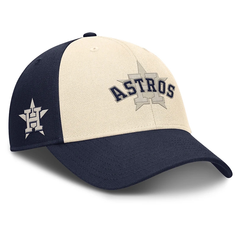 Casquette ajustable Nike Statement Club Performance pour homme, bleu marine/naturel, Houston Astros