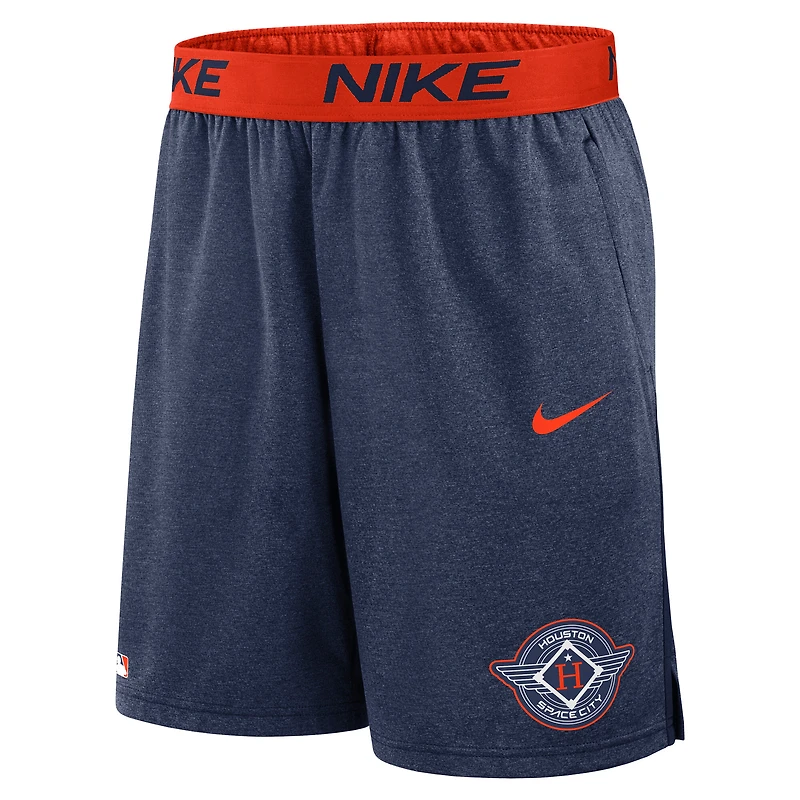 Short en tricot Nike bleu marine/orange Houston Astros 2025 City Connect Authentic Collection pour homme