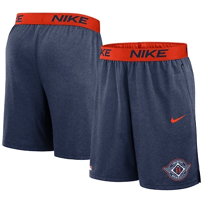 Short en tricot Nike bleu marine/orange Houston Astros 2025 City Connect Authentic Collection pour homme