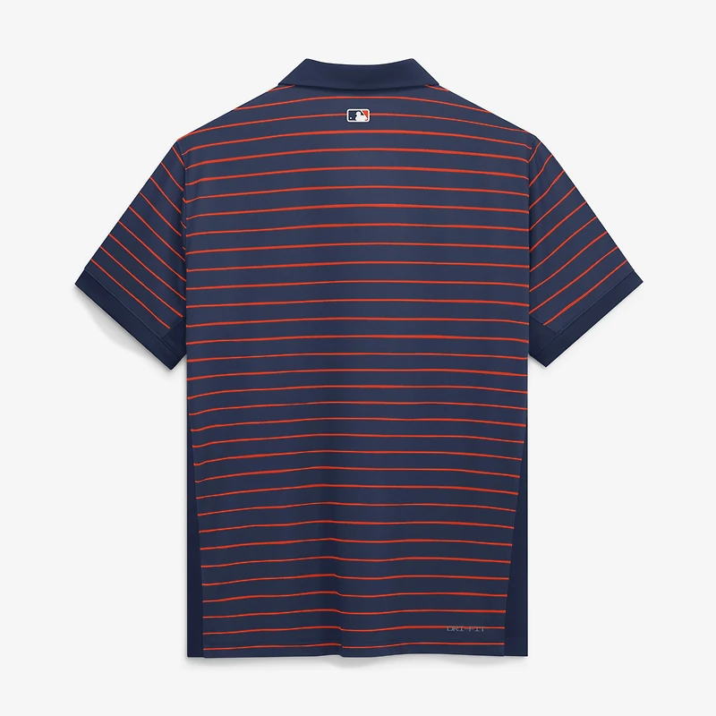 Polo rayé Dri-FIT City Connect Victory de la collection authentique des Houston Astros, bleu marine et orange, pour homme, Nike.