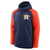 Men's Nike Navy/Orange Houston Astros Authentic Collection Performance Raglan Full-Zip Hoodie