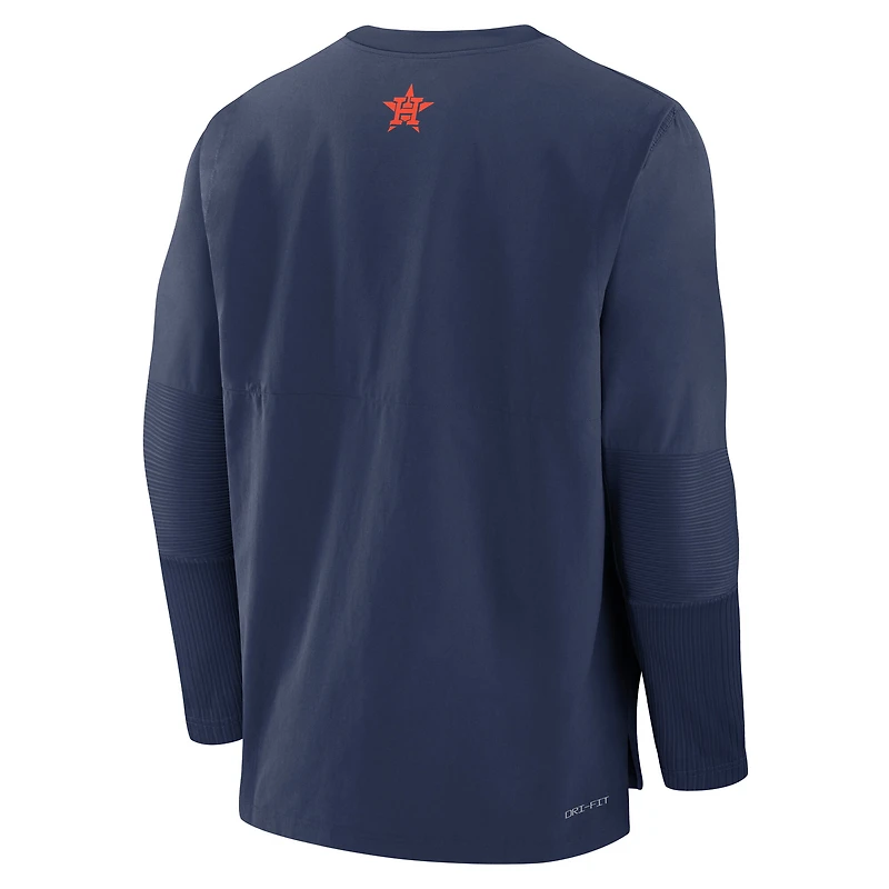 Men's Nike Navy/Orange Houston Astros Authentic Collection Player Dri-FIT Lightweight Pullover