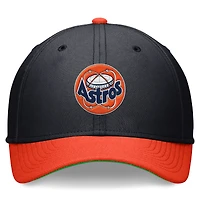 Casquette de performance Rewind Swooshflex Nike pour hommes, bleu marine/orange, Houston Astros Cooperstown Collection