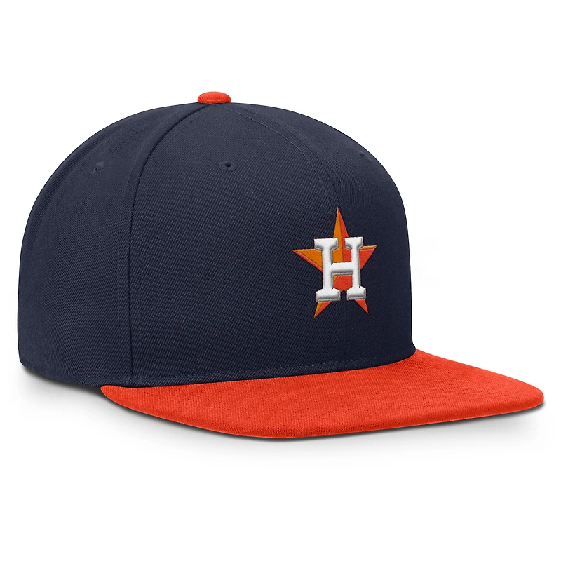 Casquette snapback Nike Primetime Pro Dri-FIT pour homme, bleu marine et orange, Houston Astros