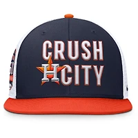 Casquette Nike Pro Performance Trucker Snapback bleu marine/orange pour homme des Houston Astros