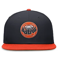 Men's Nike Navy/Orange Houston Astros Rewind Cooperstown True Performance Fitted Hat