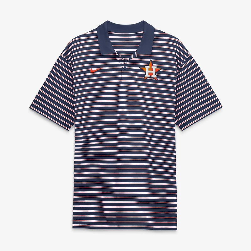 Polo rayé Nike Dri-FIT Victory des Astros de Houston, bleu marine et blanc, pour homme