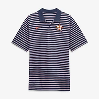 Polo rayé Nike Dri-FIT Victory des Astros de Houston, bleu marine et blanc, pour homme