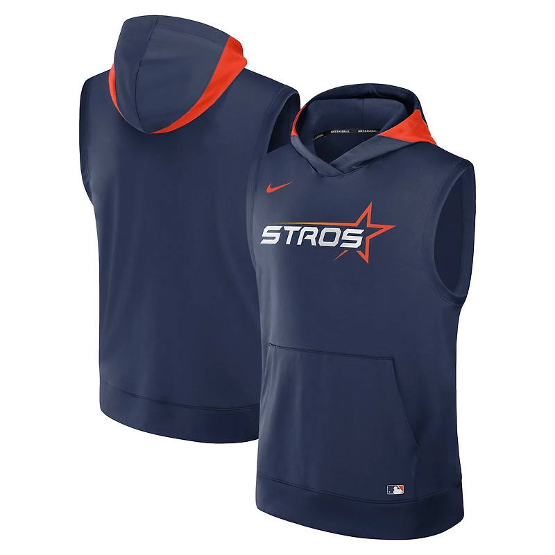 Men's Nike Navy Houston Astros 2025 City Connect Authentic Collection Dri-FIT Sleeveless Hoodie